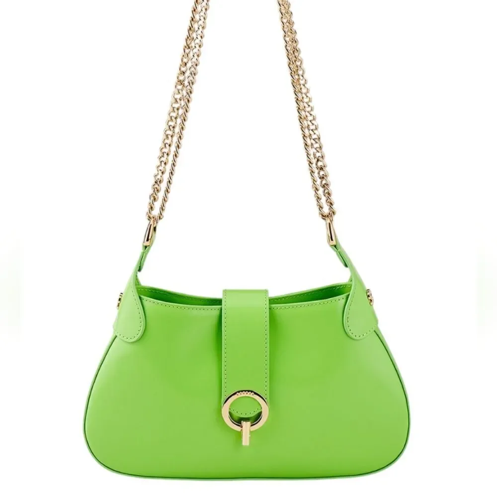 NWT Sandro Sweet Janet Chain Bag Vert Pomme Apple Green